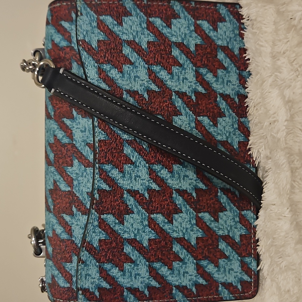 NWT Coach Mini Klare Crossbody. Houndstooth Print - Picture 5 of 14